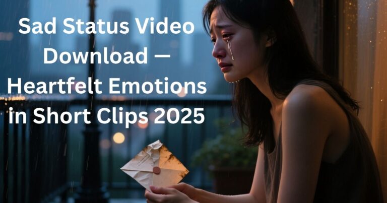 Sad Status Video Download — Heartfelt Emotions in Short Clips 2025